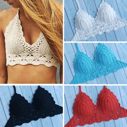 Seksowna kobieta bikini top niezależny damski strój kąpielowy push up biustonosz szydełkowy strój kąpielowy strój kąpielowy plus rozmiar stroje kąpielowe underwea