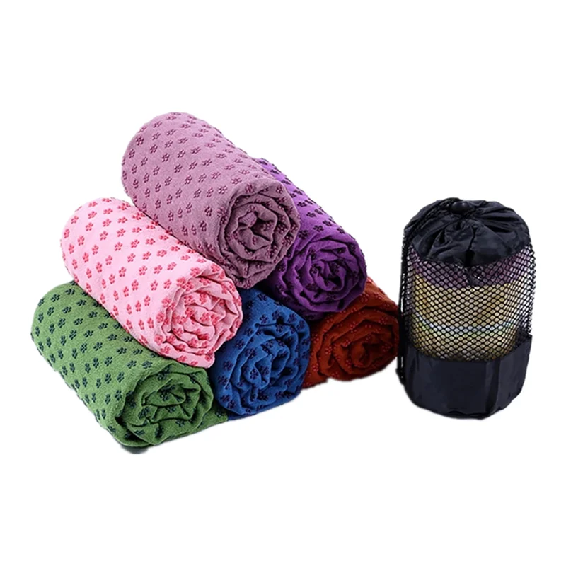 

183*63cm Non Slip Yoga Mat Yoga Towel Blanket Odor Free Sweat Absorbent Yoga Mat Towel for Fitness Exercise Pilates Training