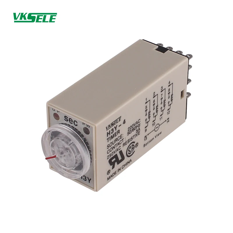 H3Y H3Y-2 SPDT Timer switch 5A 12V 24V 110V 220V timer delay relay