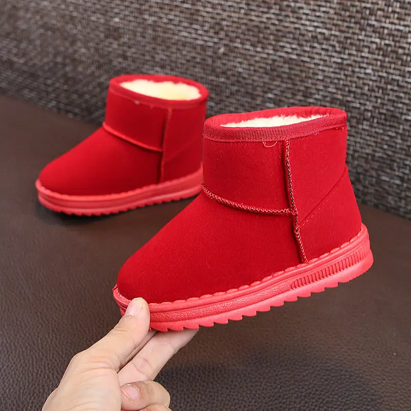 2022 Winter Baby Baumwolle Stiefel Kinder Schneeschuhe Mädchen wilde Winters chuhe Jungen warme kurze Stiefel Kinder Schneeschuhe Baby Stiefel