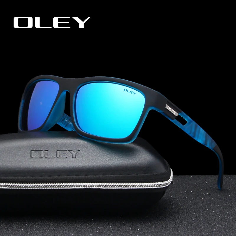 New Men Outdoor Goggles OLEY Fashion classic square sunglasses Women Color film anti-ultraviolet glasses Support custom logo