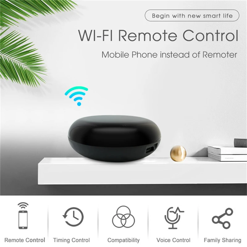 Wifi Smart IR Remote Control Infrared Universal Smart Life APP Control One For All TV DVD AUD Voice Wireless Remote Control