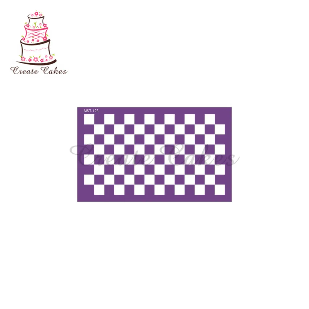 Square Lattice Design Cake Stencil Mesh Stencils For Wedding Cake Border Stencils Fondant Mould Cake Decorating Tool Cake Mold