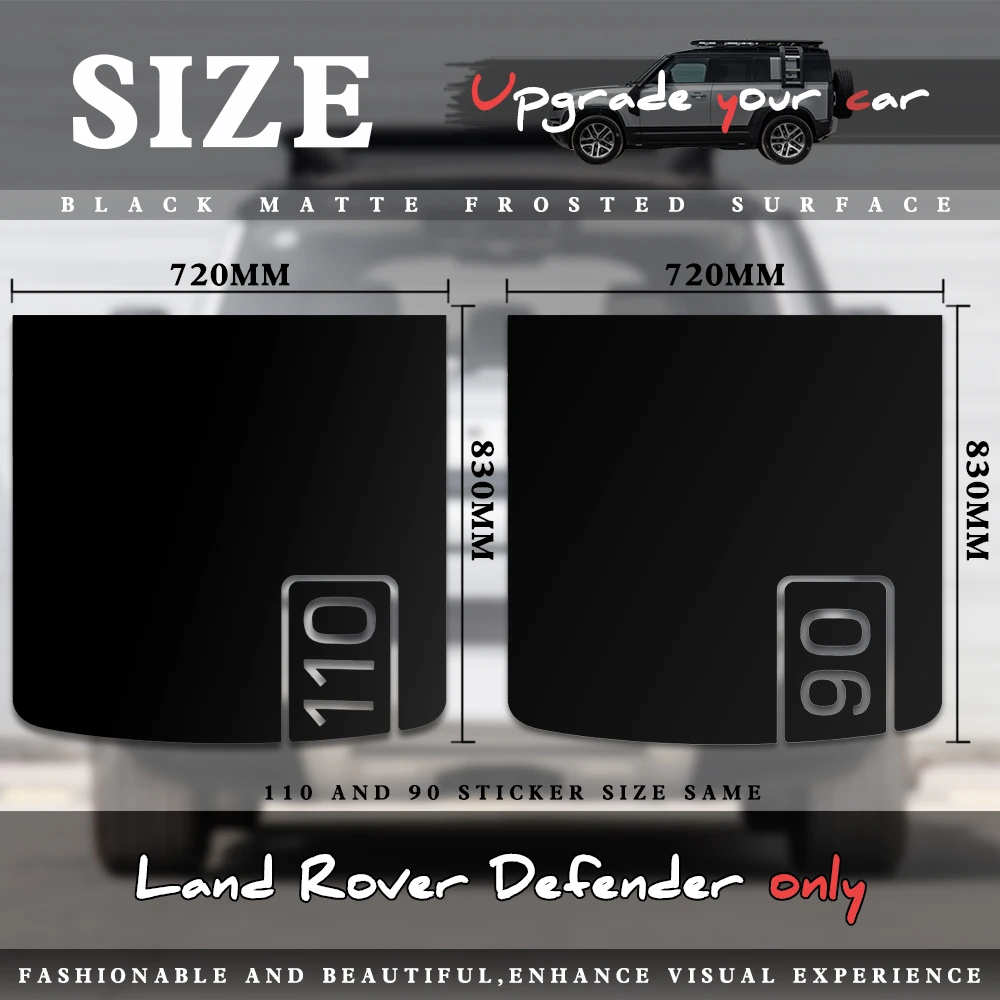 

Car Engine Bonnet Trim Decals Hood Cover Stripes Stickers For 2020 Land Rover defend 110 90 ABS