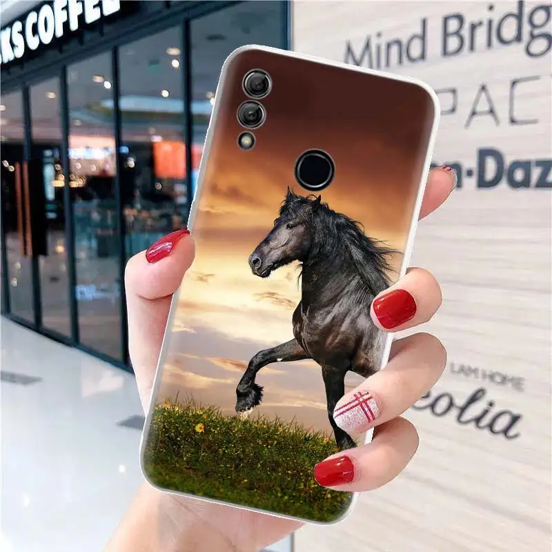 Horse Great Beauty Galloping Soft Phone Case For Huawei Honor 10 9 20 Lite Y5 Y6 Y7 Y9 P Smart Z 2019 8A Pro 8X 8S 7A 7X 9X Capa