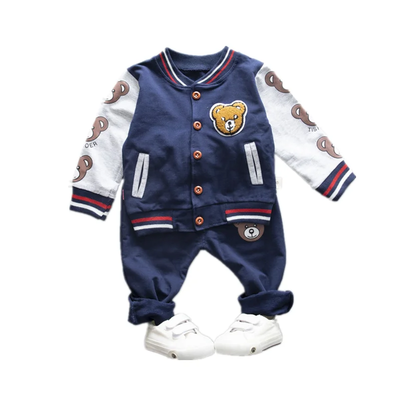 

New Spring Autumn Baby Girls Clothes Children Boys Cotton Cartoon Jacket Pants 2Pcs/sets Toddler Fashion Costume Kids Tracksuits