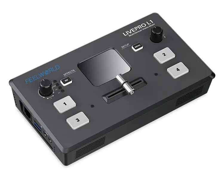 FEELWORLD Video Mixer Video Switcher LIVEPRO L1 V1 Multi-Format 4 x HDMI Inputs Camera Production USB3.0 Live Streaming