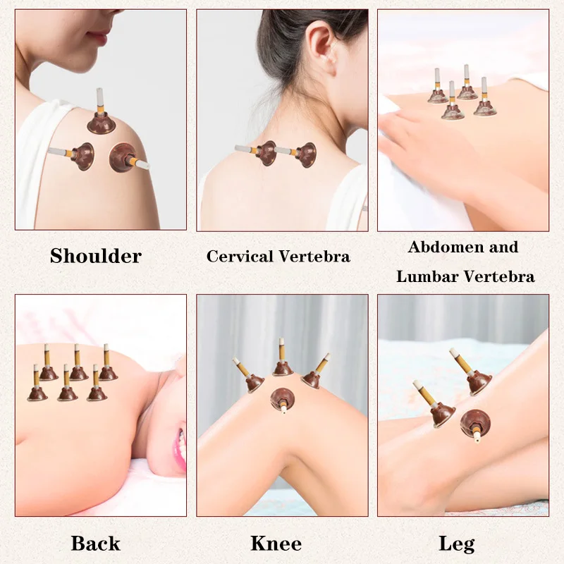 60pcs Moxa Self-stick Moxibustion Heating Acupunture Therapy Meridian Massage Warm Body Massager Wild Mugwort Argy Wormwood