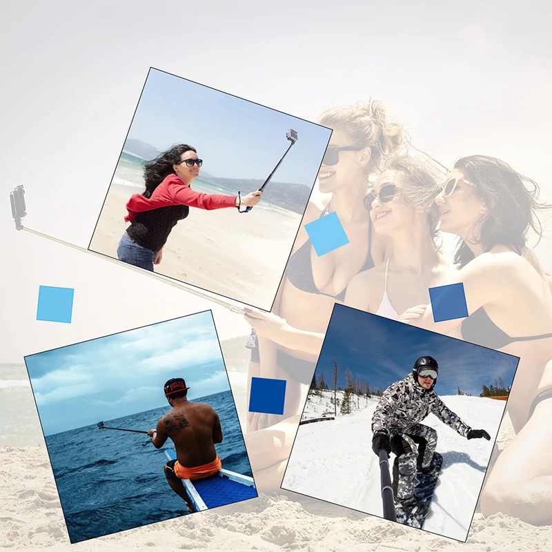 36/19 Inch Aluminum Selfie Sticks Self Handheld Pole Monopod Stick for GoPro Hero 11 10 9 8 7 Xiaomi Sjcam Eken Camera Accessory