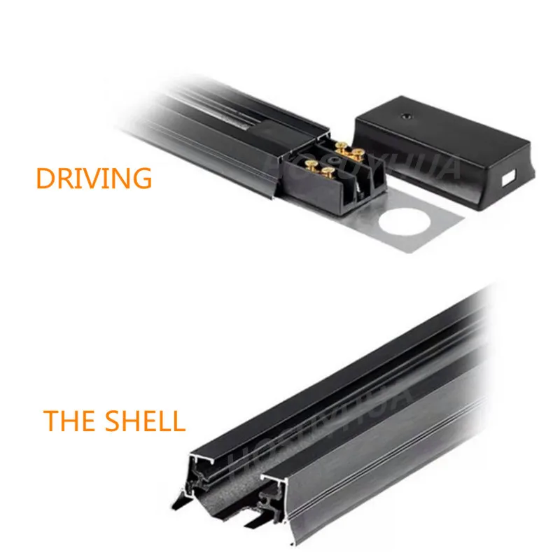 10Pcs 1m LED Track Rail, Track Light Connectors Universal Rails For LED Track Lighting, Black/White Shell DHL