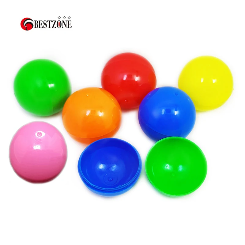 25 ชิ้น/ล็อต 50 มม.ของเล่นพลาสติกแคปซูล 2 'สีผสมที่มีสีสันSurprise Ballsเทศกาลตกแต่งที่ว่างเปล่าEggshellเครื่องหยอดเหรียญ