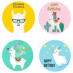 Llama Stickers Adhesive Stickers DIY Decoration Cartoon Cute Alpaca Birthday Mexican Party Decoration Sticker Supplies