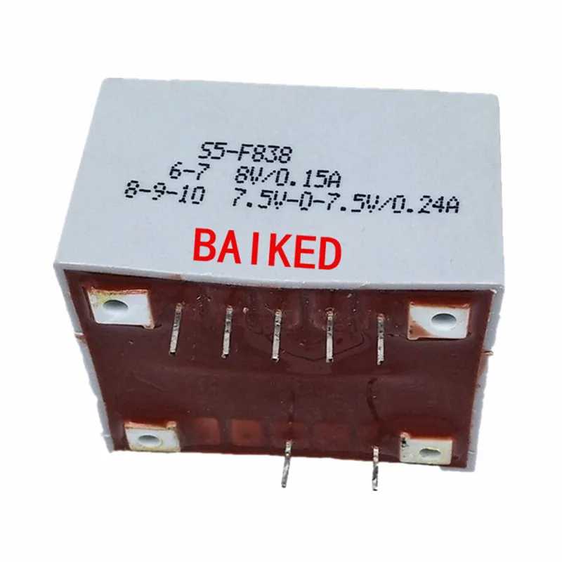 BingZi T70/B S5-F838 1-3 AC 220V/50Hz 6-7 8V/0.15A 8-9-10 7.5V-0-7.5V/0.24A 5VA Soldaten woord transformator