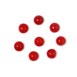 10/5pcs Coral Round Flatback 3/4/5/6/7/8mm Red Cabochon Spacers For DIY Jewelry Making Earrings Bracelet Accessories
