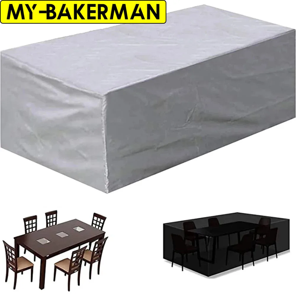 Multi-Size Garden Furniture Cover, Garden Table and Chair Protective Cover, Machine, Cabinet Cover, Waterproof Silver Sofa Cover