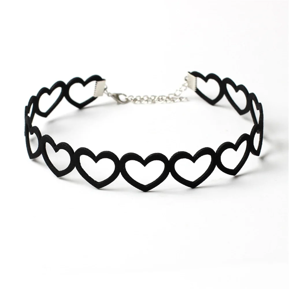 Schwarze Spitze Tattoo Halsband Vintage Samt Hohl Liebe Kreative Halskette Damen Schmuck Ausschnitt Dekoration Party Versorgung für Mädchen – Detail 9