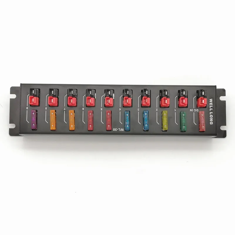 WL-30 Sdoppiatore connettore Anderson a 10 porte Sdoppiatore di potenza Fissaggio multiplo per radio a onde corte CC 36 V 45 A.