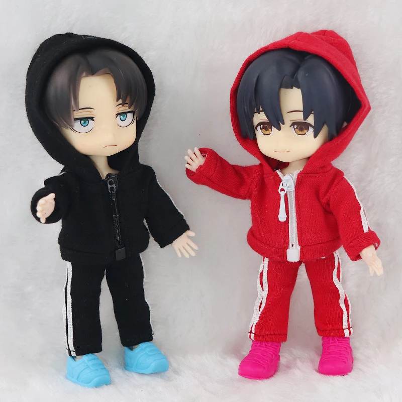 New 1/12 doll sports suit OB11 doll clothes ob11 long sleeve shirt trousers OB11 clothes (suitable for Ob11, obitsu11, BJD12,