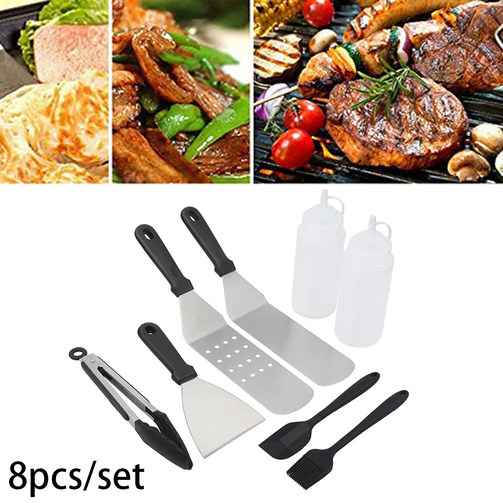 16PCS/set BBQ Tools Set Barbecue Grilling Utensil Accessories Stainless Steel Honey Shovel Scraper Food Clip