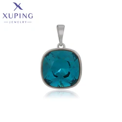 Xuping Jewelry Charm Square Fashion Elegant Crystal Pendant Necklace of Rhodium Color for Women Party Gift A00622005