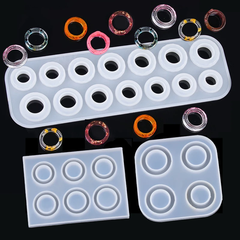 4/6/8/14 Holes Rings Mold Silicone Mold Crystal Epoxy Mould Epoxy Resin Mold Handmade DIY Making Ring Jewelry For Jewelry Making