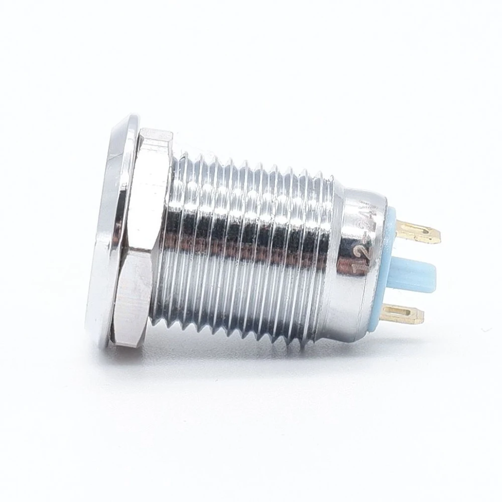 12mm LED Metal IndicatorLight Signal Lamp Pilot Lamp Flat Head 6V 12V 24V 220v Wire Red Yellow Blue Green White