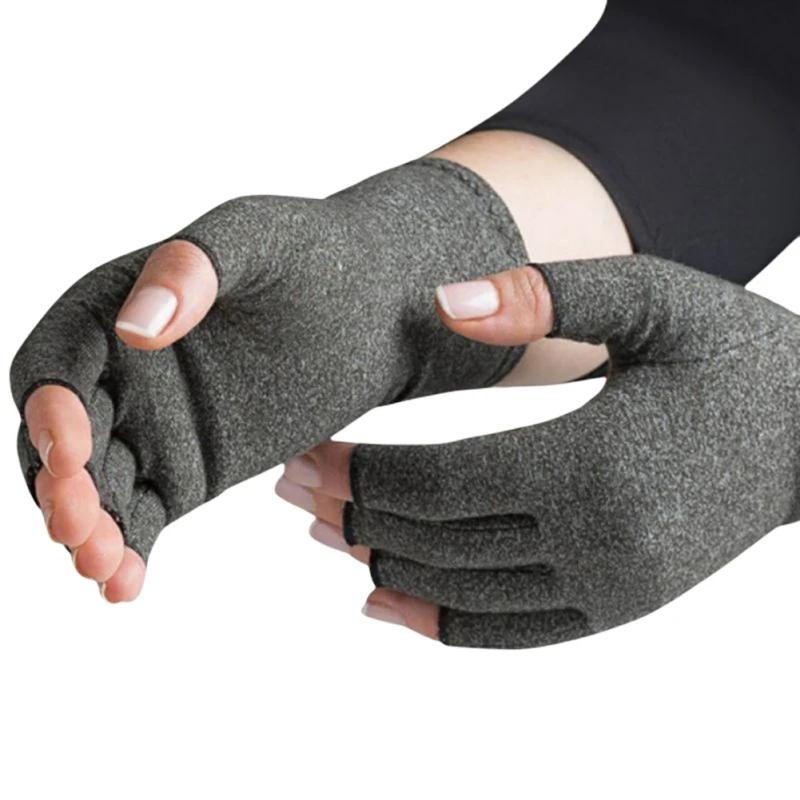 1 Pair Compression Arthritis Gloves Wrist Support Cotton Joint Pain Relief Hand Brace Women Men Therapy Warm Glove Wristband