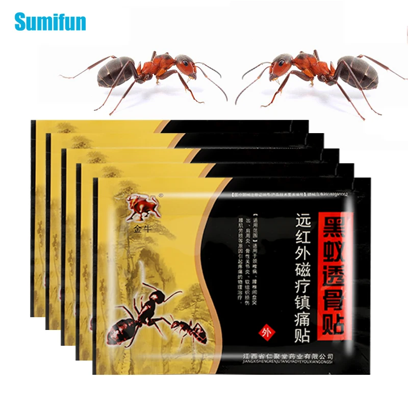 16pcs Ant Poison Medicine Pain Relief Plaster Arthritis Joint Cervical Patch Knee Back Swelling Orthopedic Medical Sticker