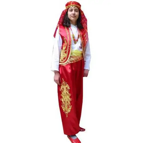 Popular Game Costumes Authentic 9 PIECE Shirt, Fez, Toll Hair Band, 5i 1 Place, Writing, belt, Baggy, Cepken, Shoes