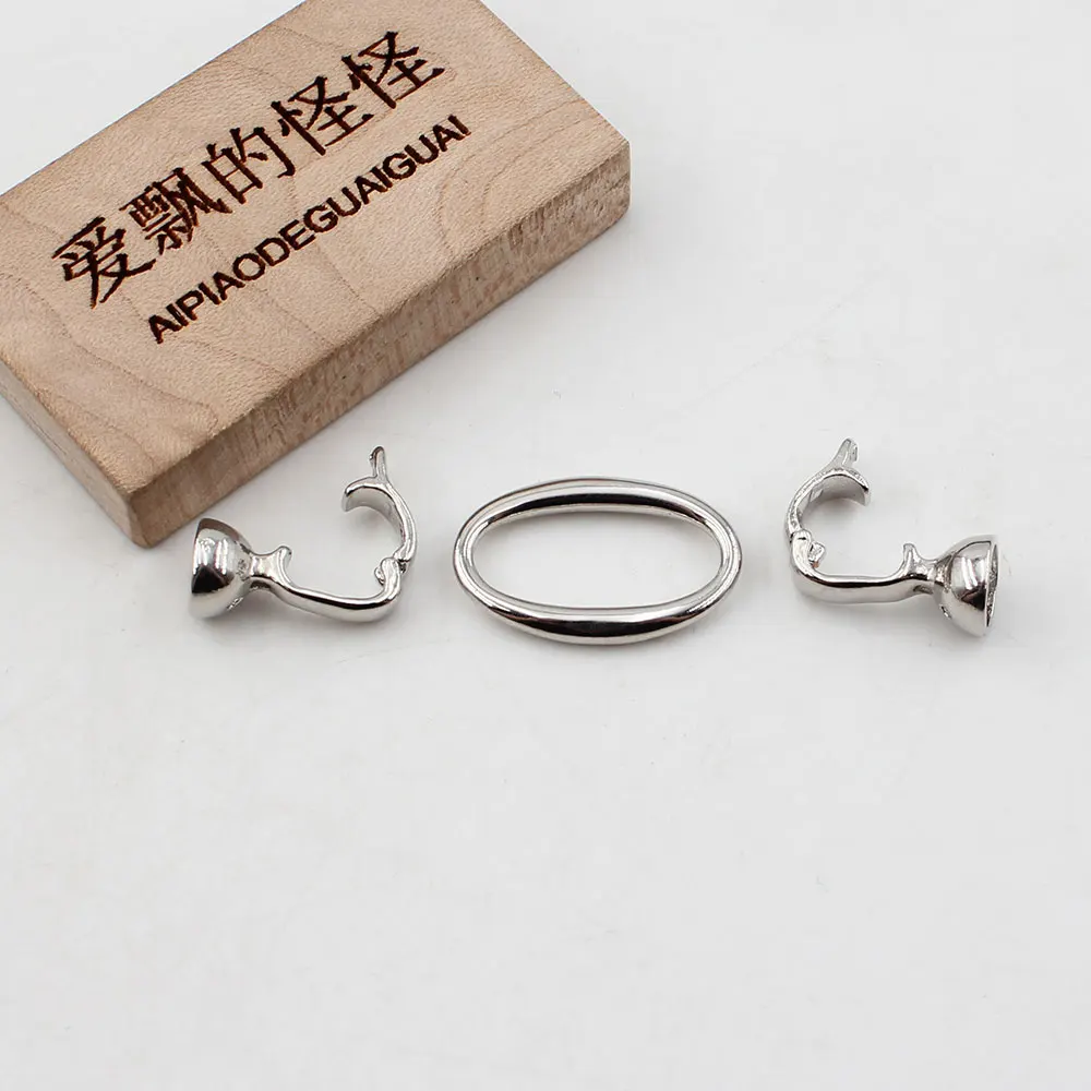 10 Pcs Circle Oval Copper Gold Plated Clasps For Bracelet Necklace Making DIY Craft Accessories