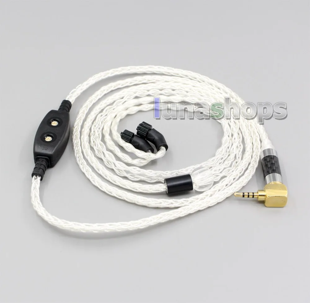 Cable de auriculares LN006404 de 8 núcleos, accesorio de plata pura 99% para AKR03, Roxxane, JH Audio, JH24, Layla, TAD, AK380, AK240, Jerry, Harvey, JH13v2 Pro