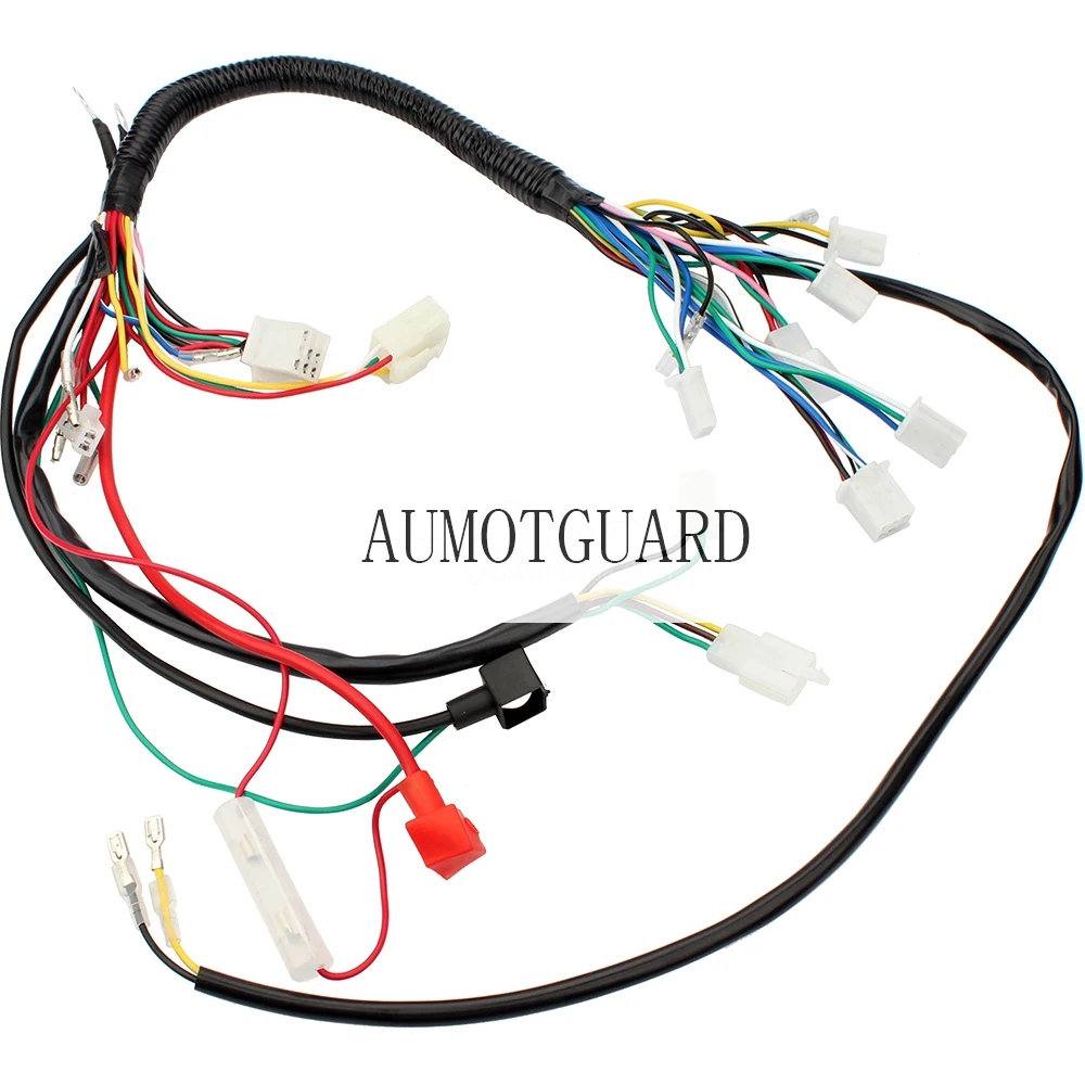 

Wiring Harness Loom With Anti-theft Function For Chinese Electric Start Quads 50cc 70cc 90cc 110cc 125cc Pit Dirt Bike ATV