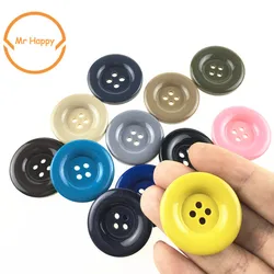 Round Resin Buttons 30mm for clothing sewing Scrapbooking Accessories Suit Fashion Overcoat Buckle