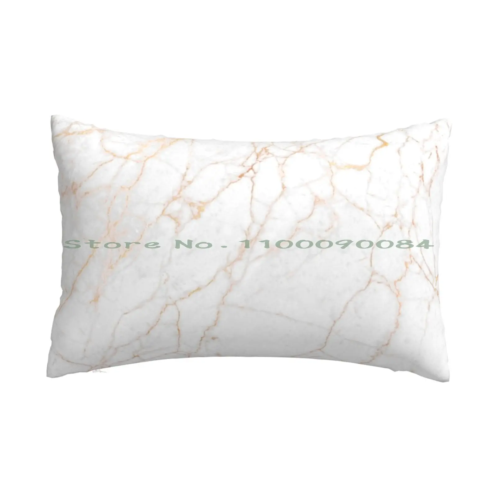 

White Faux Marble With Gold Glitter Veins Pillow Case 20x30 50*75 Sofa Bedroom Stylish Ombre Girly Marbled Nature Texture Geode