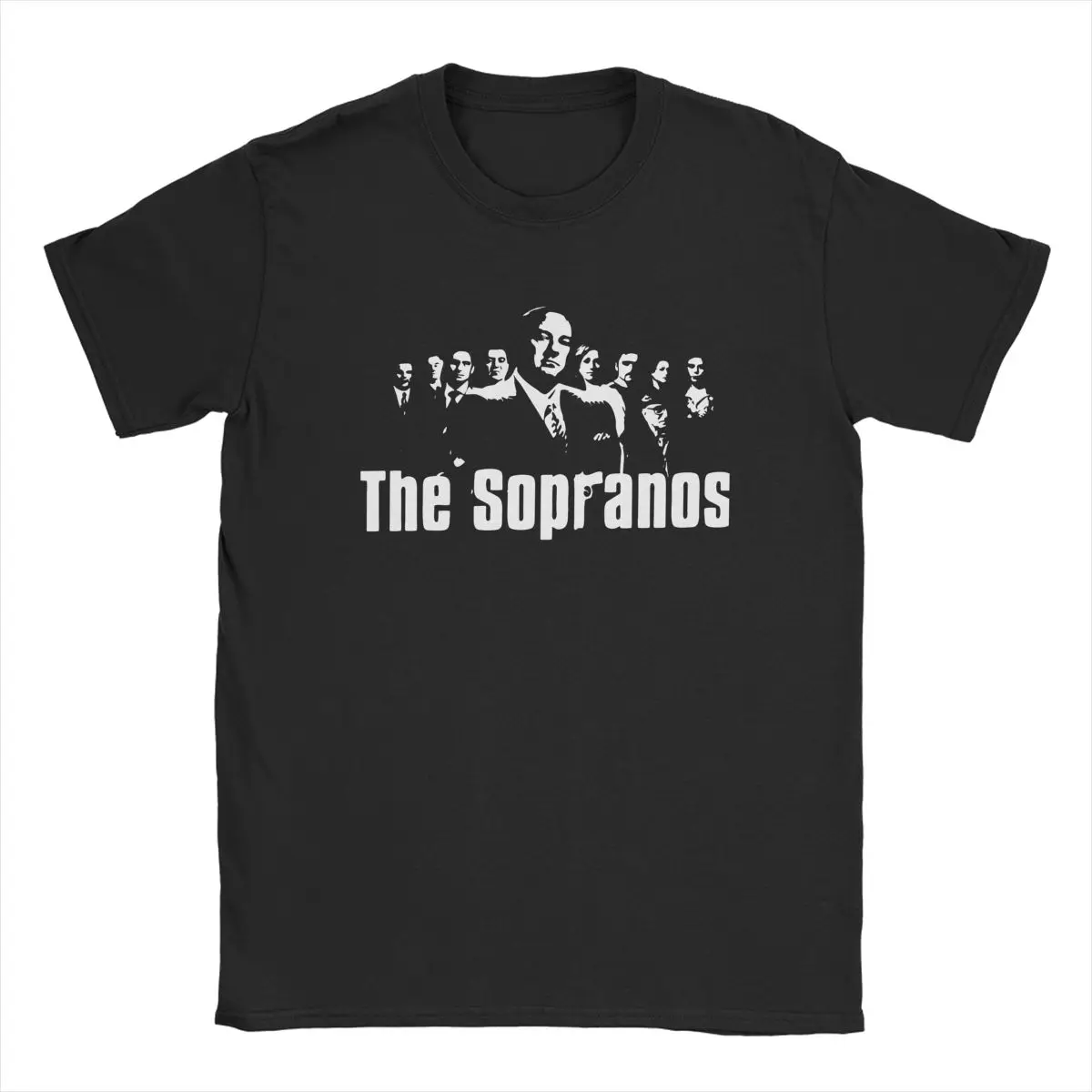 Men\'s The Sopranos Tony Soprano T Shirt Mafia 100% Cotton Clothing Funny Short Sleeve Round Neck Tees Summer T-Shirt