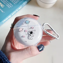 Cartoon Astronaut Wireless Earphone Case For Lenovo HT38 TWS Soft TPU Charging Headphones Case for Lenovo HT38 Protective Cover