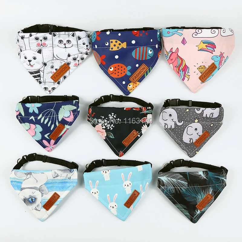 

36 Pcs/lot New Fashion Waterproof Pet Bandana Dog Cat Neckerchief Pet Collar Pet Product