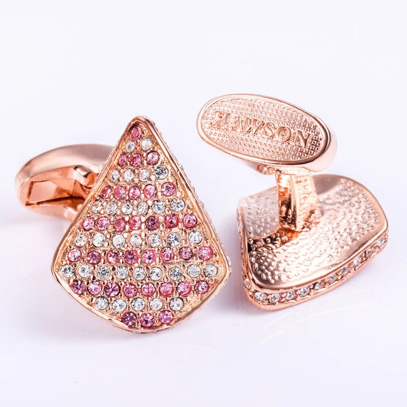 Hawson Crystal Cufflinks Men's Multicolour Gem Cuff Links Luxury Formal Wedding Business Accessories