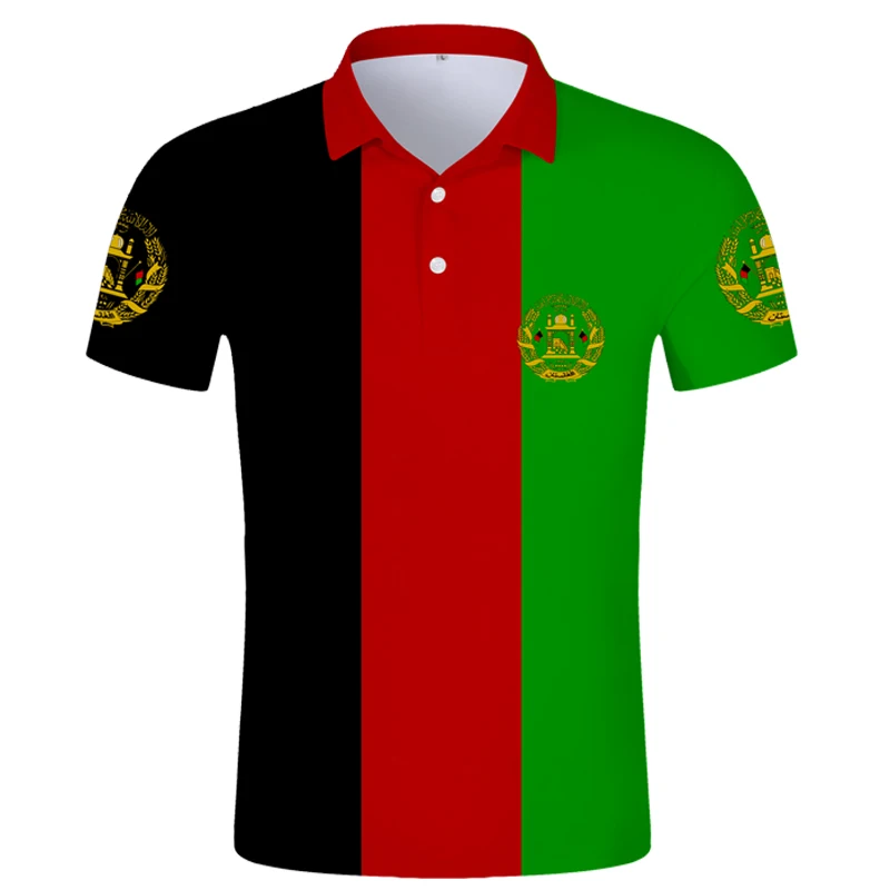 Afghan Polo Shirt Free Custom Name  Afg Slam Afghanistan Arab Polo Shirt Persian Pashto Islamic Print Text Photo Flag Af Clothes