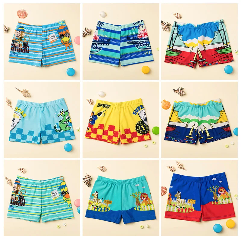 Summer Pants Boys Beach Shorts Swimming Trunks For Kids Quick Dry Water Play Pool Party Clothes Swimwear Outfits 2~8 Years