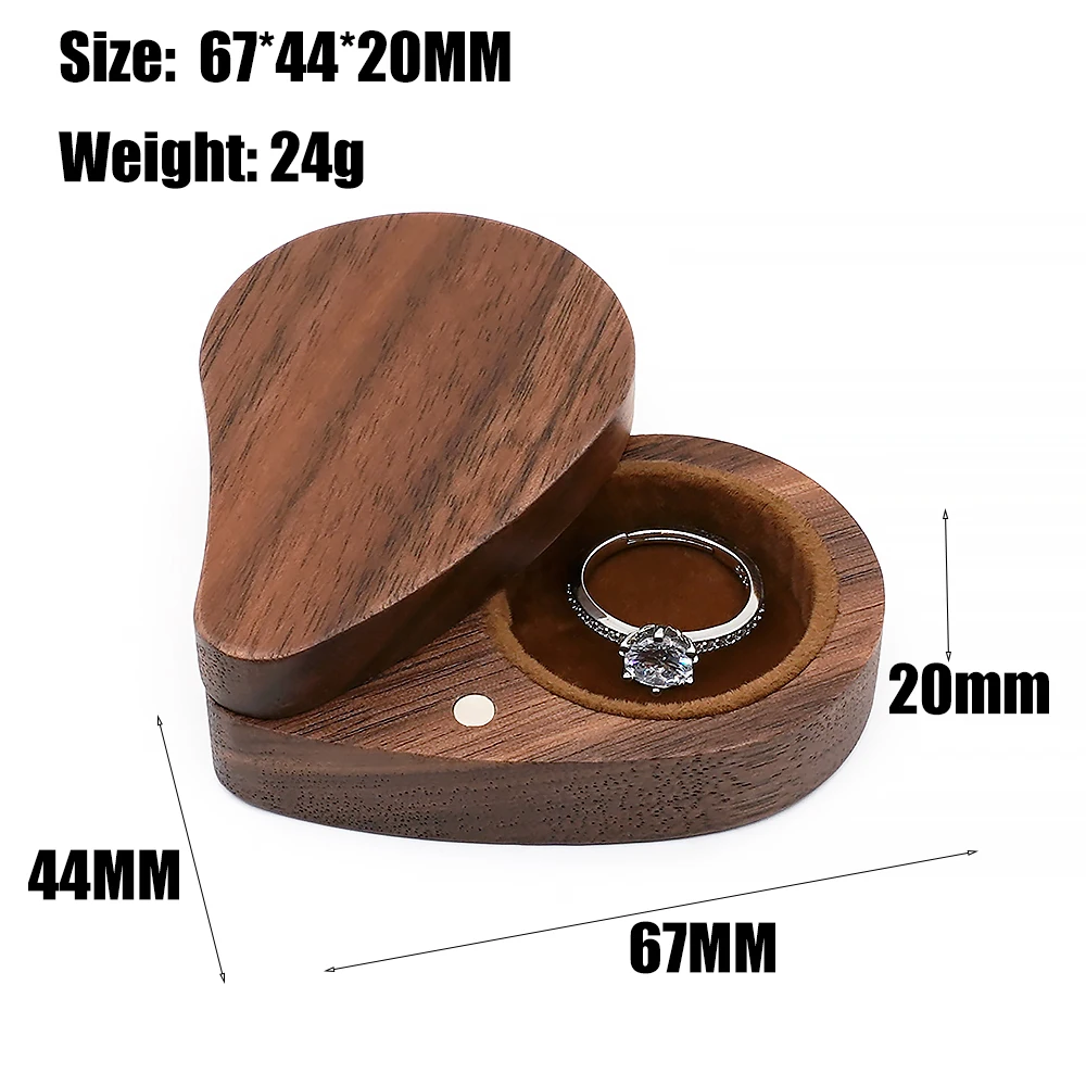 Luxury Portable Small Wooden Small Jewelry Box Organizer For Girl Friend Wood Jewellery Ring Necklace Storage Case Casket