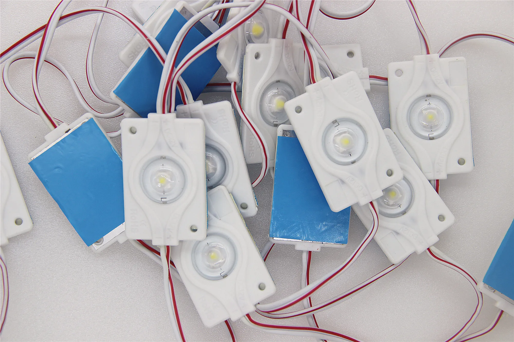 40PCS Led Module UL Listed Led Modules Lens for Double Side Light Box White 12V  Waterproof IP65 SMD5054 with Tape Adhesive Back