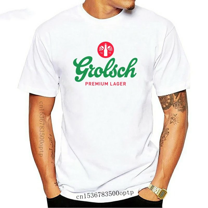 New Grolsch Premium Lager T Shirt Grolsch Beer Shirt Fashion Summer Paried Tshirts 010500