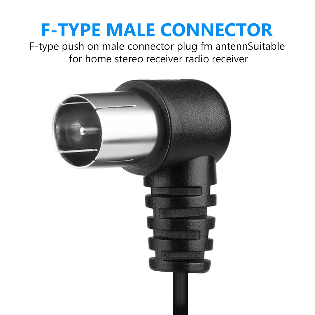 هوائي FM داخلي F-نوع ذكر 75 أوم راديو اقناع سلك للمنزل ستيريو استقبال لياماها JVC سوني بايونير oun باناسونيك أونكيو