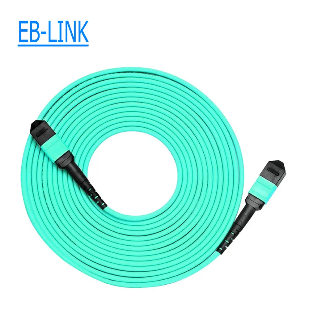 

10 Meters Female MPO/MTP-MPO Female OM3 12 Strands 12 Core Multi-mode 10G Fiber Optical Cable for QSFP+SR Module AQUA Type-B