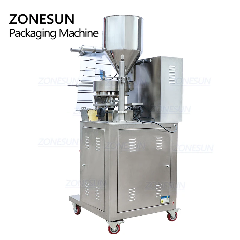 Zonesun ZS-K100自動定量4サイドシール枕茶ビニール袋包装機充填シール機価格