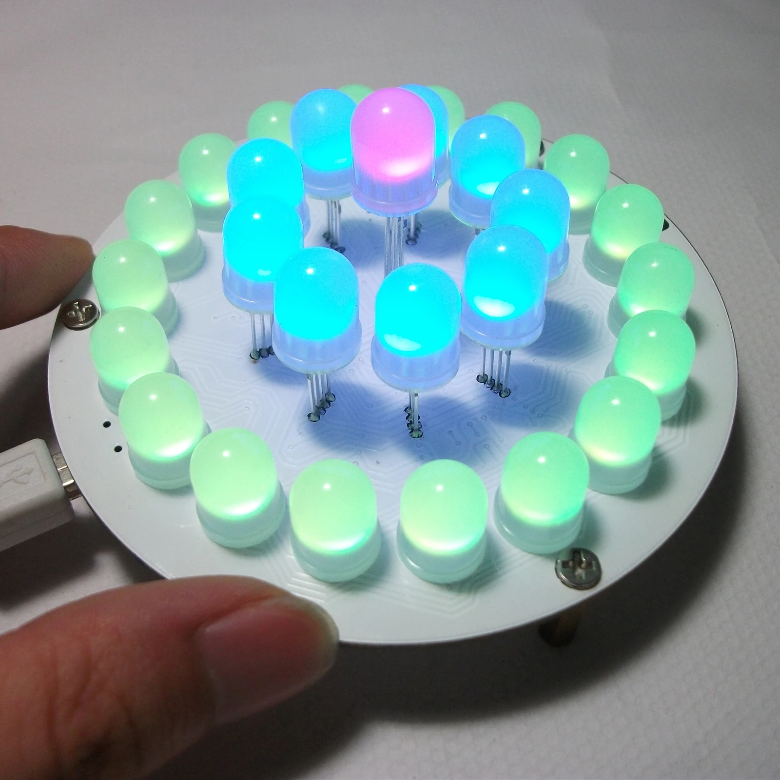 DIY Touch Control Keys Full Color RGB LED Cube Aurora Tower Electronic Kit