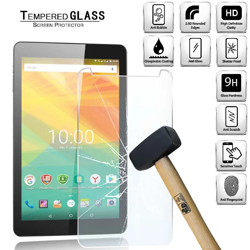 Tablet Tempered Glass Screen Protector Cover for Prestigio Wize 3437 4G Tablet Computer Anti-Scratch Explosion-Proof Screen