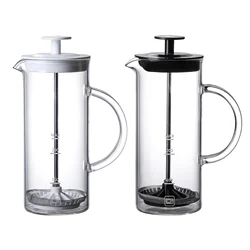 French Press Coffee Maker 16 Ounce Easy Clean Coffee Pot Milk Frother for Coffee Home Travel Office