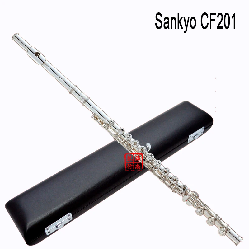 

Sankyo CF201 High Quality New flute music instrument E-Key silver C Tune LOW B Flute playing Music professional level